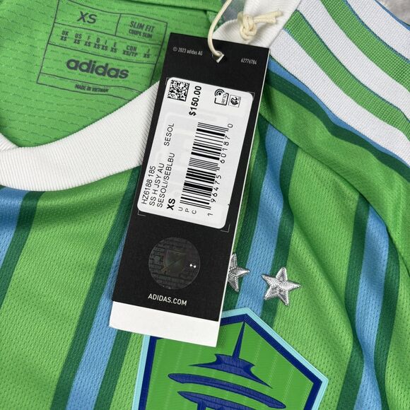 Adidas Men’s Seattle Sounders Size XS Authentic Version Home Soccer Jersey MLS - Picture 11 of 14